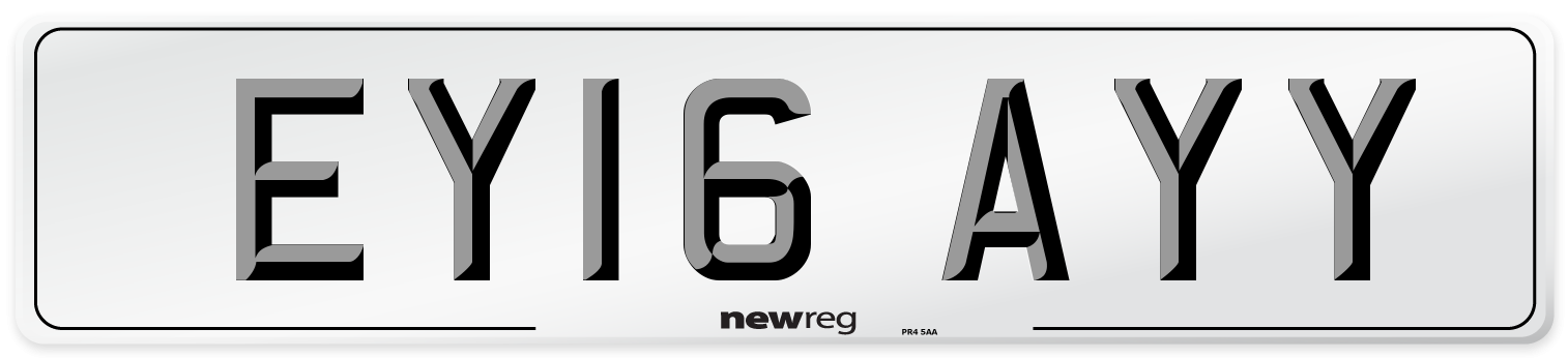 EY16 AYY Number Plate from New Reg